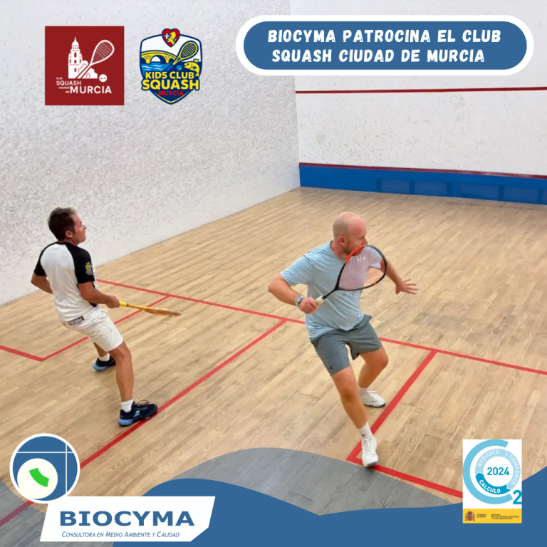 BIOCYMA se convierte en uno de los patrocinadores del Club de Squash de Ciudad de Murcia para el año 2026